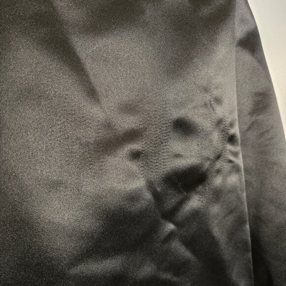 Vintage 90s Jessica McClintock Gunne Sax Black Pink Satin Formal Dress Prom Bow - Picture 12 of 16